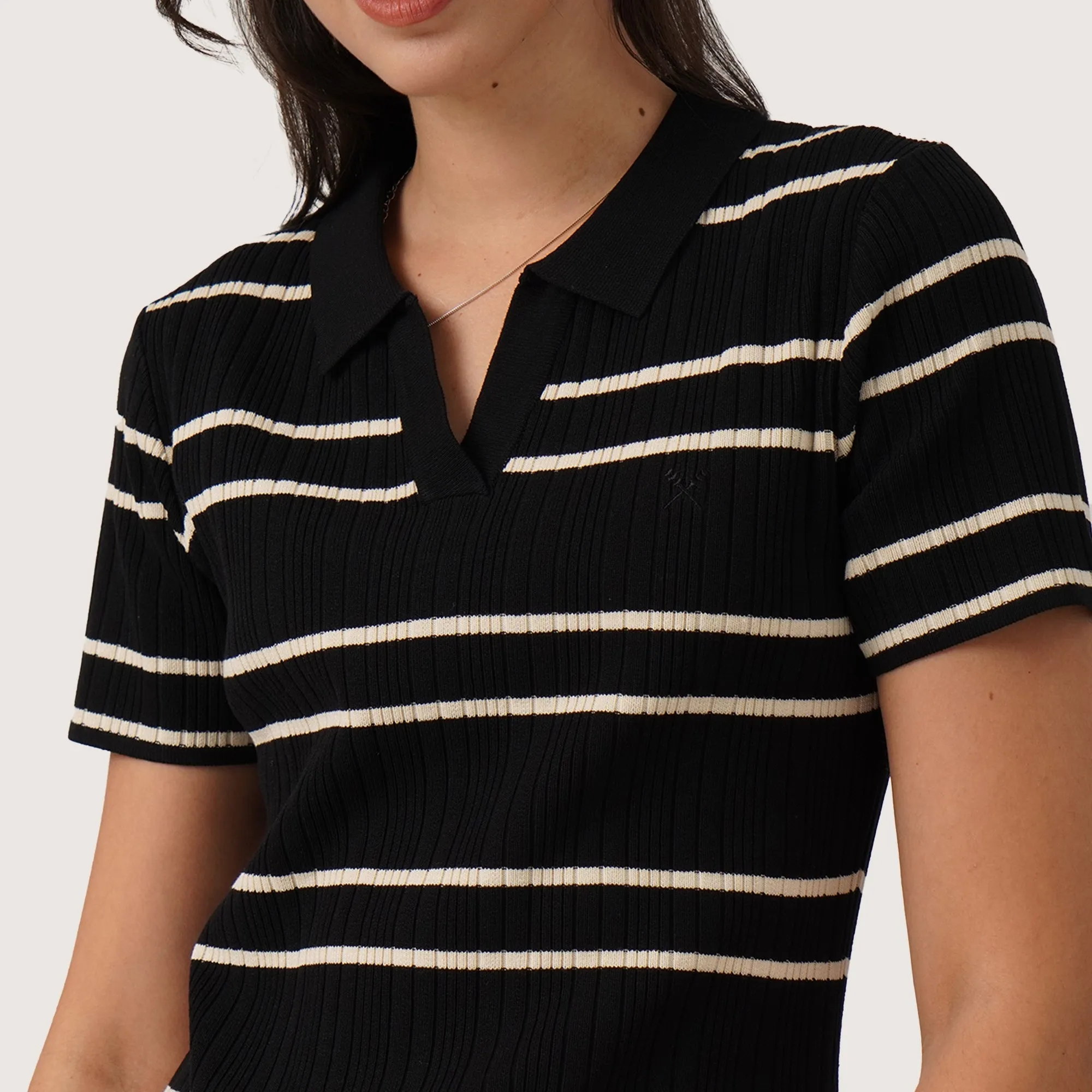 Regatta- Striped Knit Polo Dress