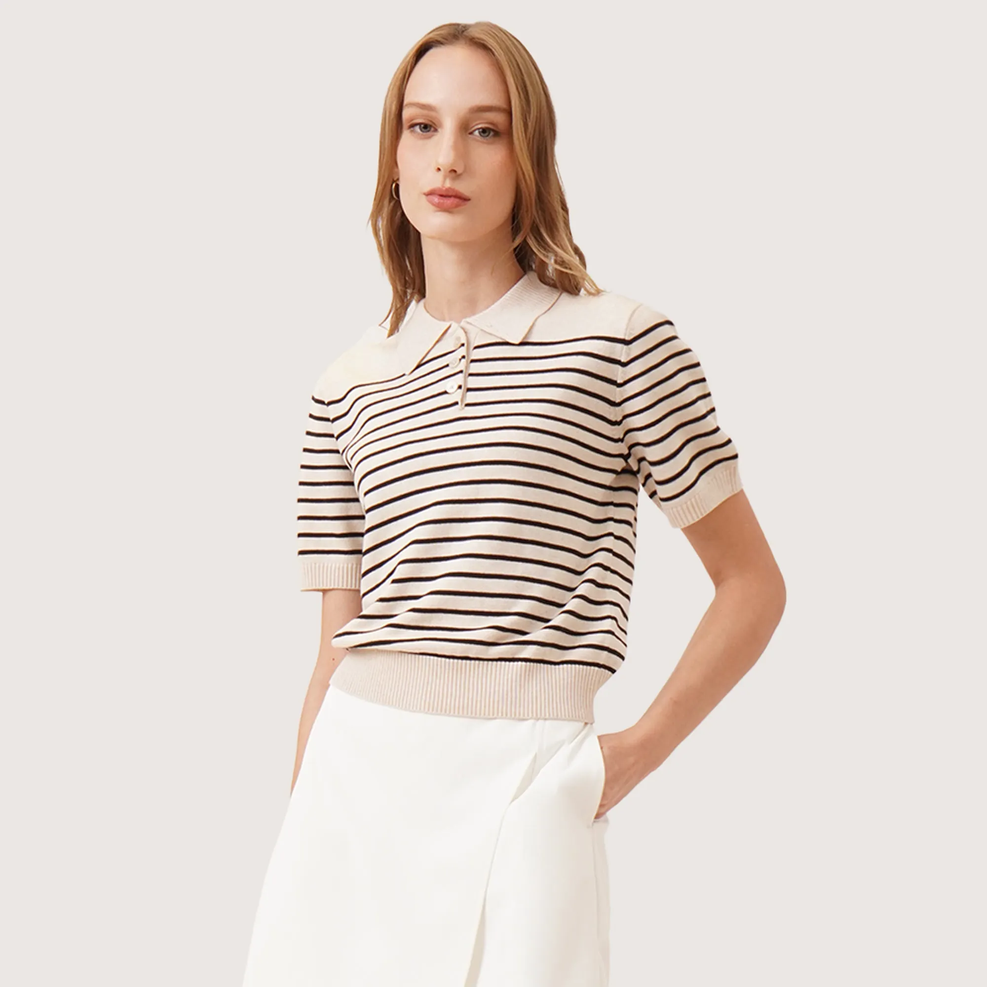 Regatta- Striped Knit Polo