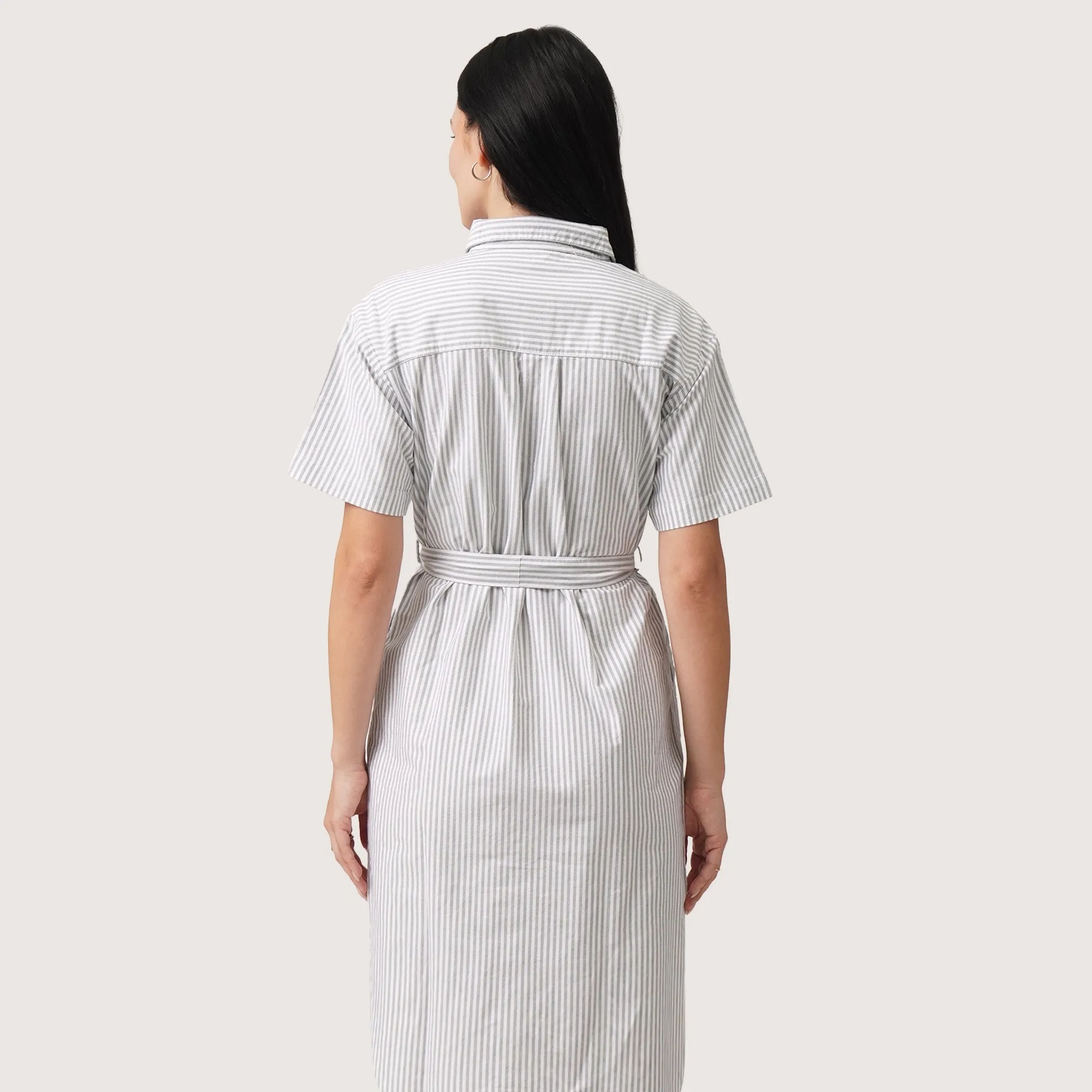 Regatta- Striped Short Sleeves Shirtdress