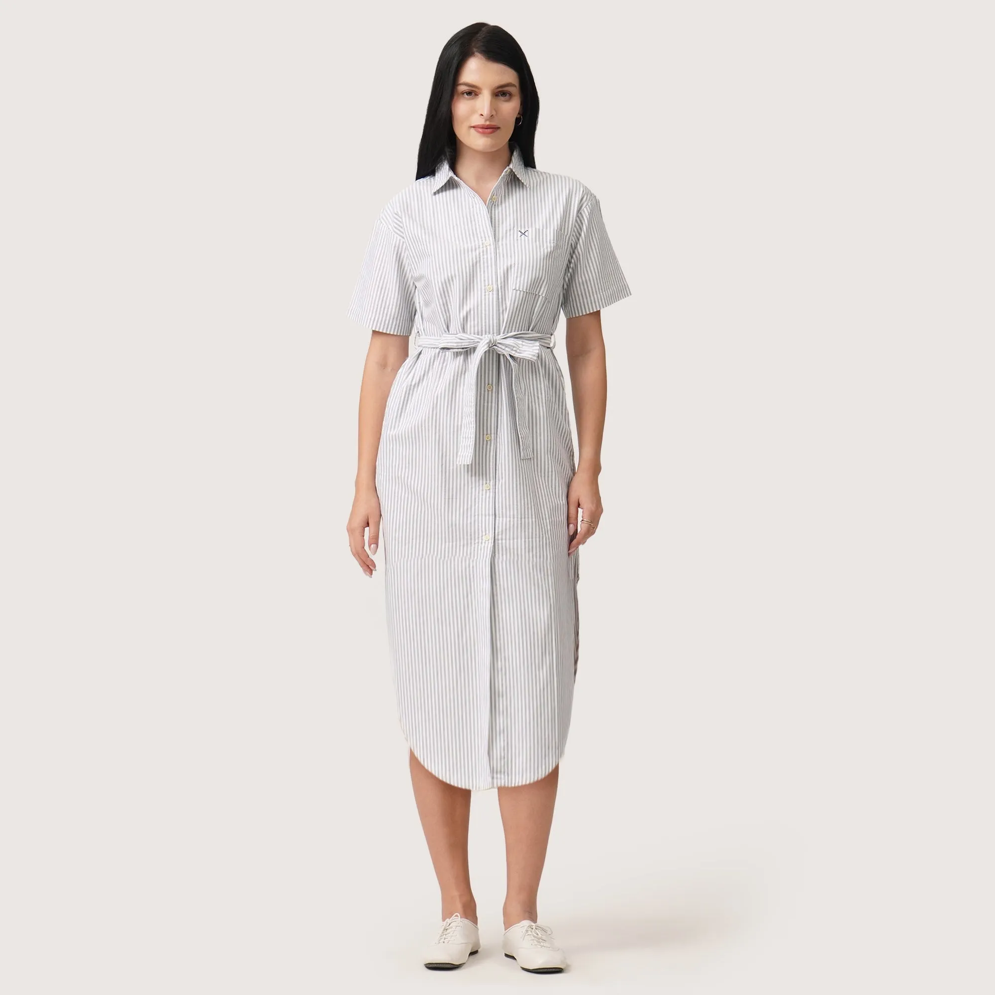 Regatta- Striped Short Sleeves Shirtdress