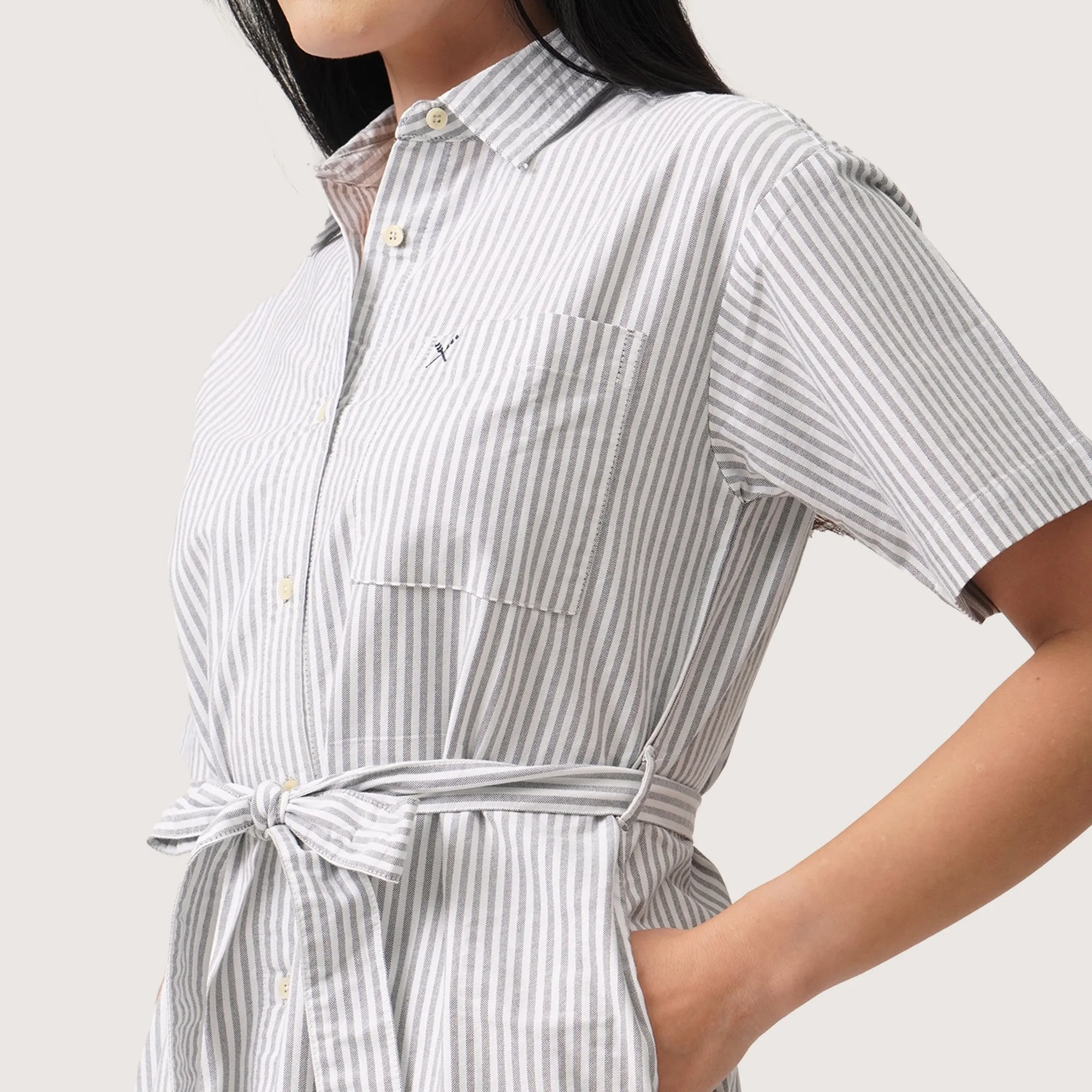 Regatta- Striped Short Sleeves Shirtdress