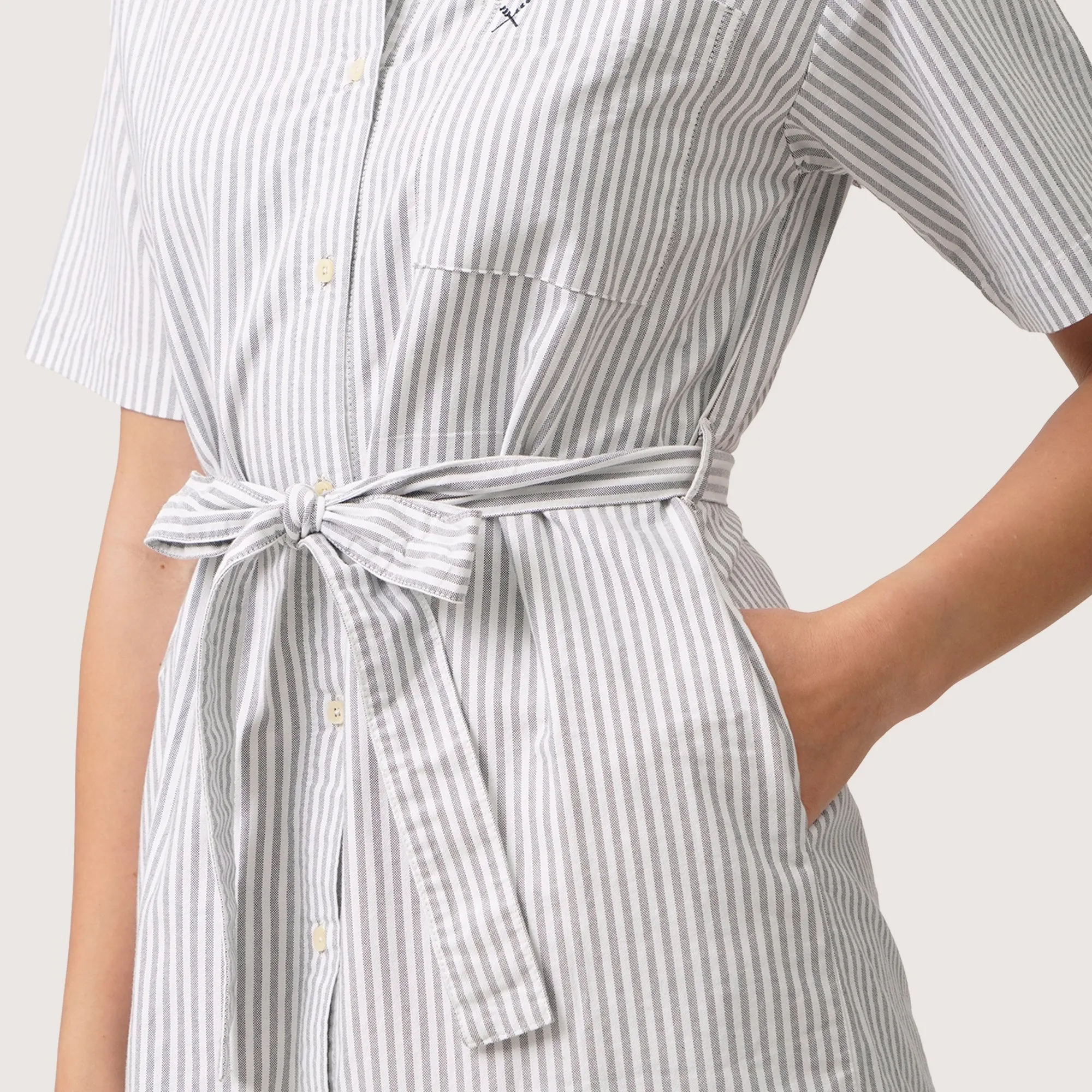 Regatta- Striped Short Sleeves Shirtdress