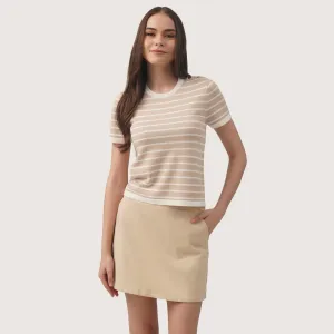 Regatta- Striped T-Shirt With Button Detail