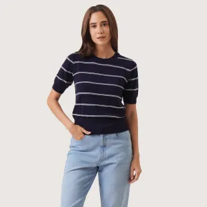 Regatta- Textured Flat Knit Striped Top