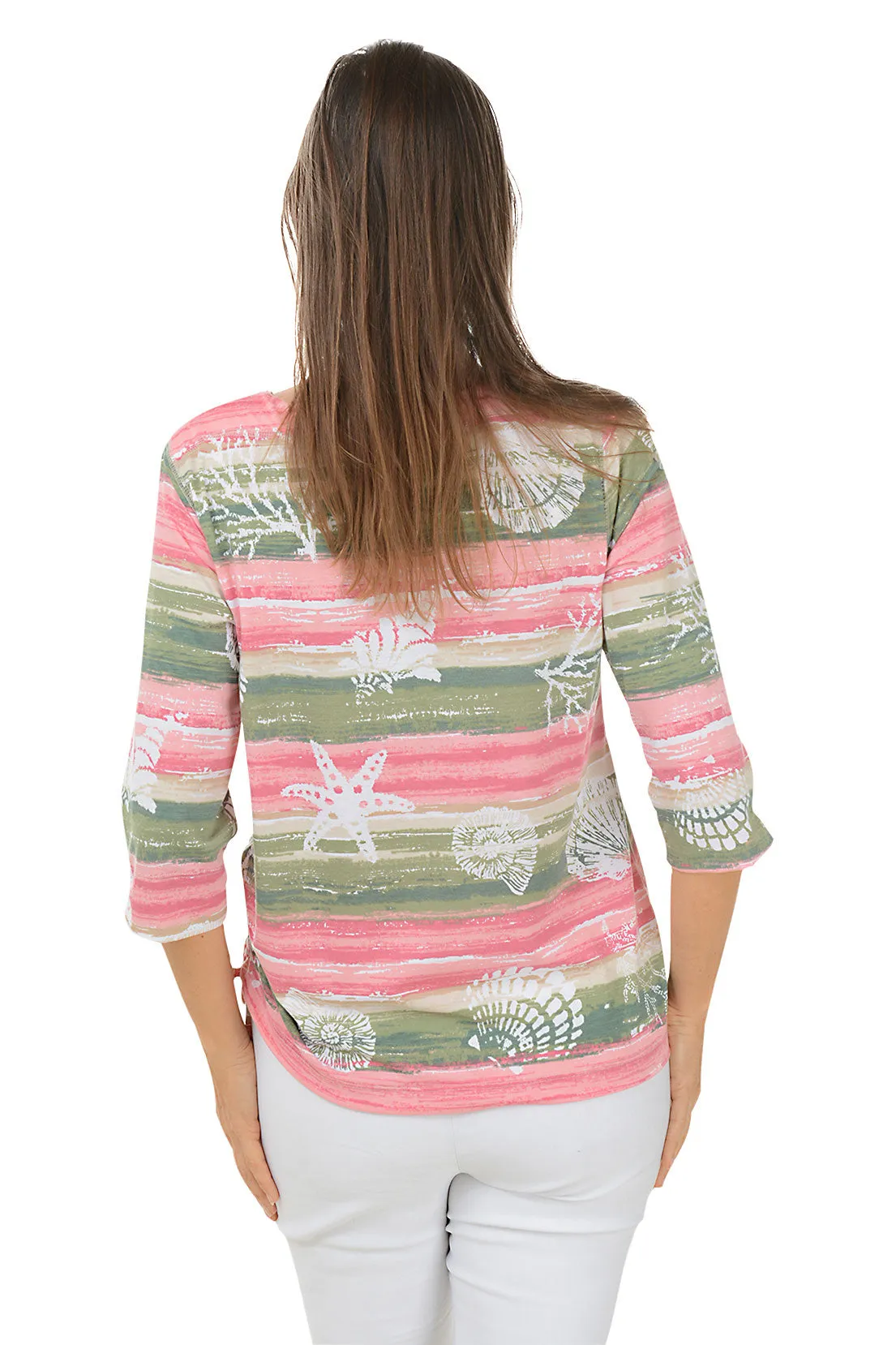 Sage Seashell Side Tie Top