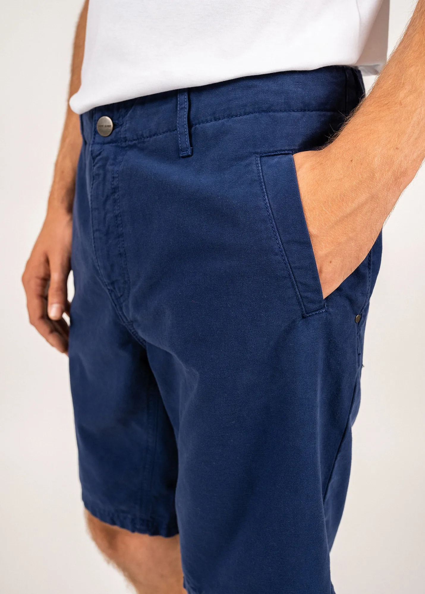 Short en toile Titus -  doubles poches (INDIGO)