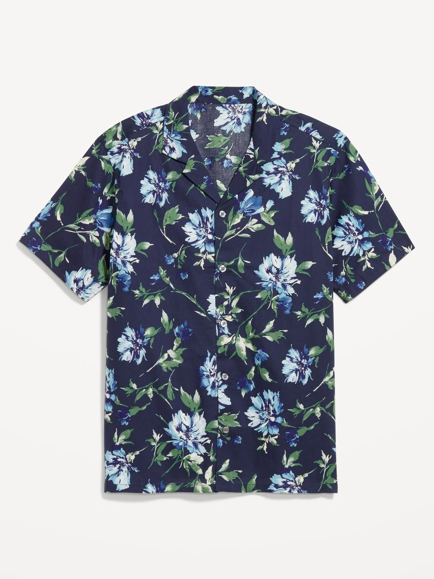 Short-Sleeve Floral Camp Shirt