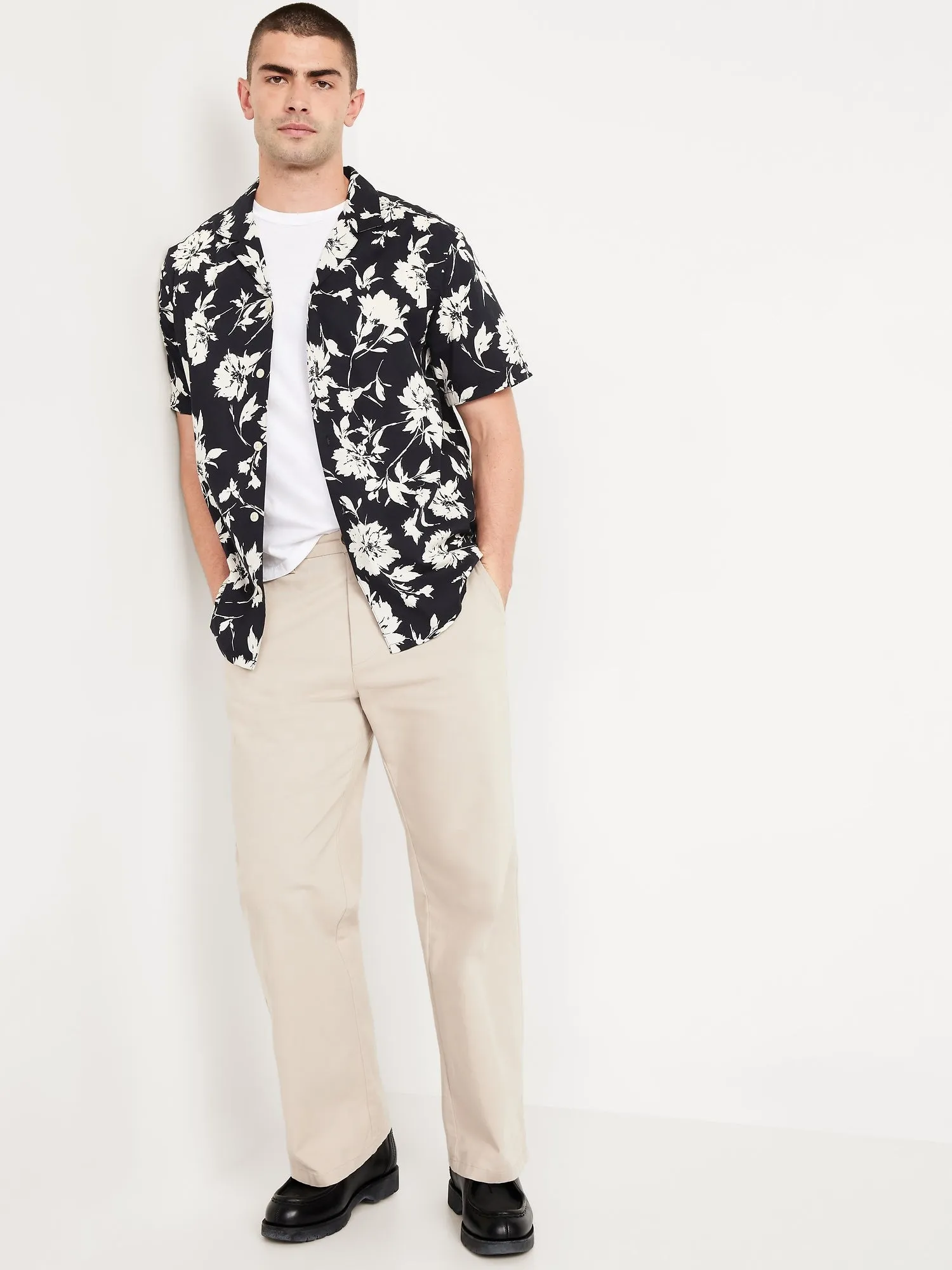Short-Sleeve Floral Camp Shirt