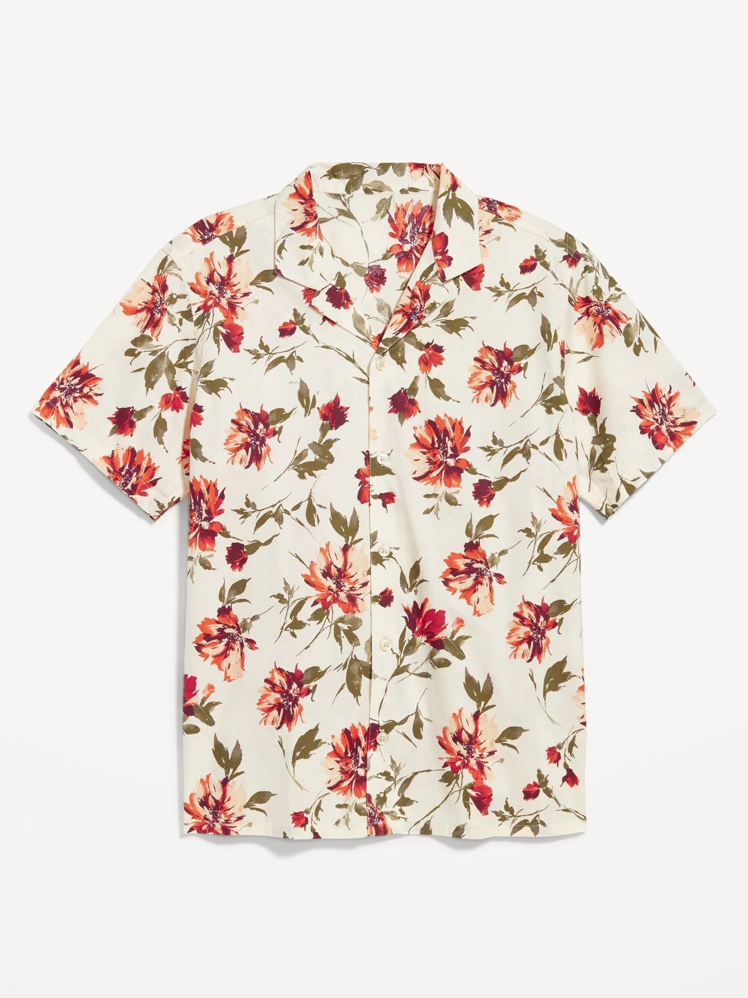 Short-Sleeve Floral Camp Shirt