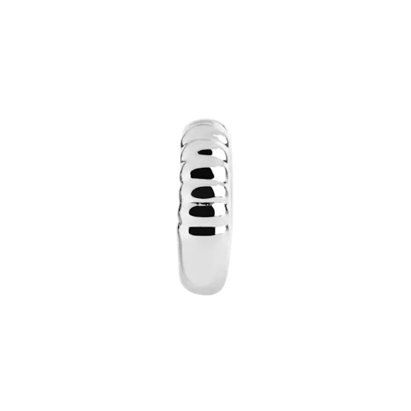 Silver Laid Back Huggie (Single)