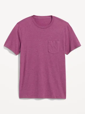 Soft-Washed Chest-Pocket Crew-Neck T-Shirt for Men