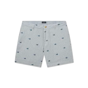 Southern Marsh 21 Seersucker Regatta Short - 6in. Flat