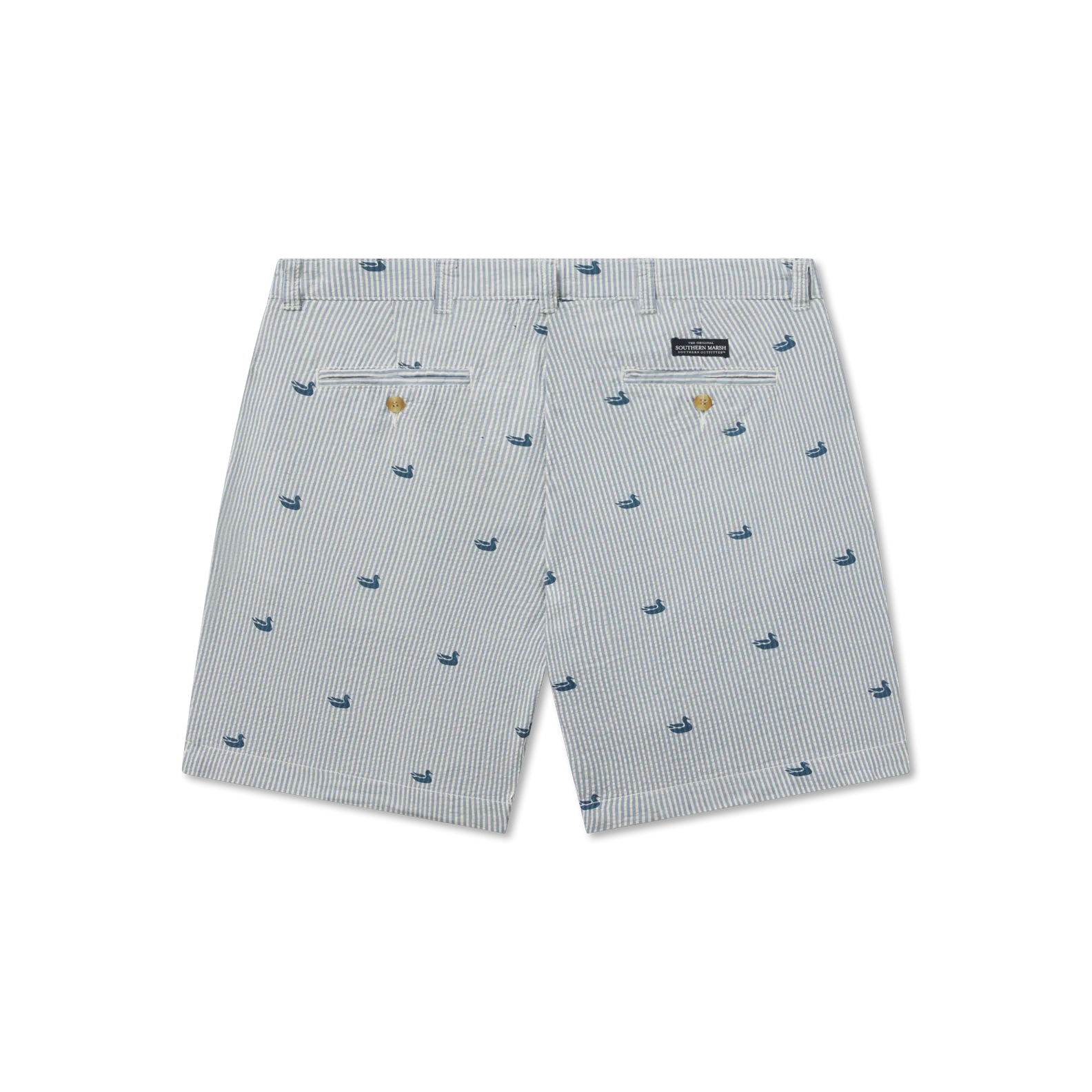 Southern Marsh 21 Seersucker Regatta Short - 6in. Flat