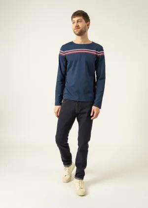 T-shirt  manches longues  rayures places - SAINT JAMES x Elyse (MARINE/TULIPE/NEIGE)