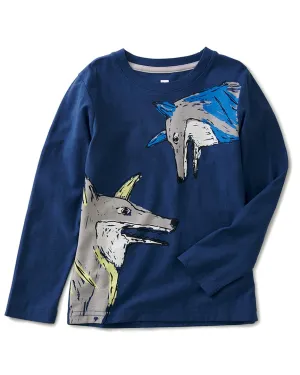 Tea Collection Wolf Howl Graphic T-Shirt