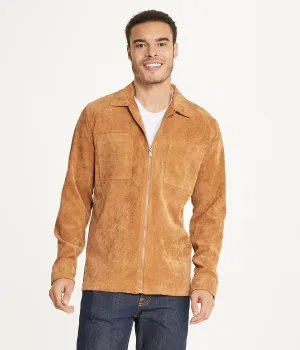Trending Now Men's Long Sleeve Corduroy Shirt Jacket (Zip Front)  Going Fast!