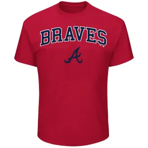 Trendy 2025 Mens Big And Tall Team Logo Short Sleeve Arch Logo Tee Shirt - Atlanta Braves  Today Only!