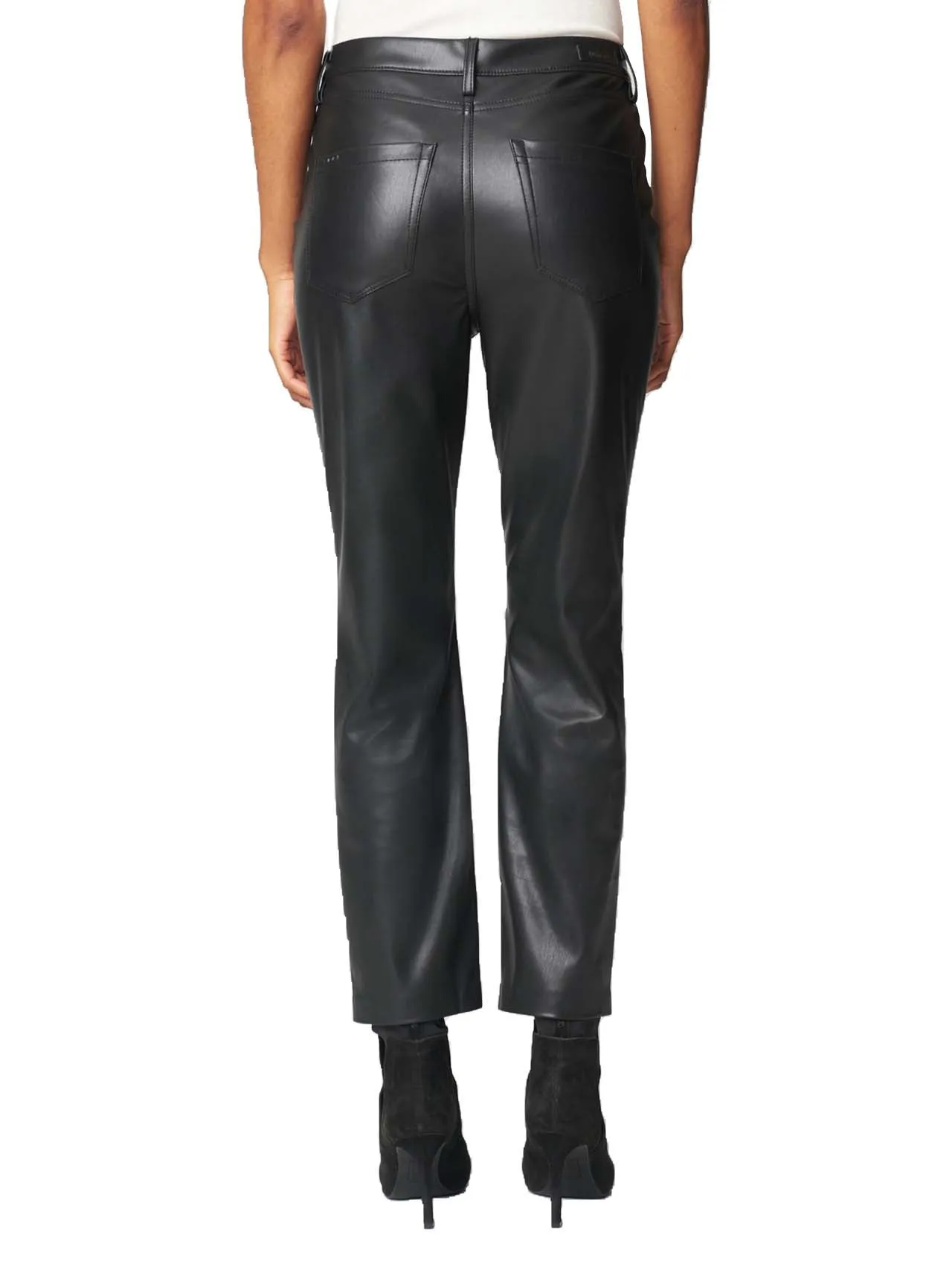 Trendy 2025 Vegan Leather High Rise Pants  Almost Sold Out!