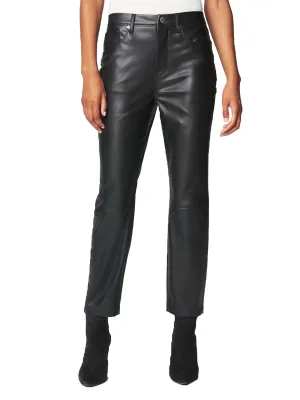 Trendy 2025 Vegan Leather High Rise Pants  Almost Sold Out!