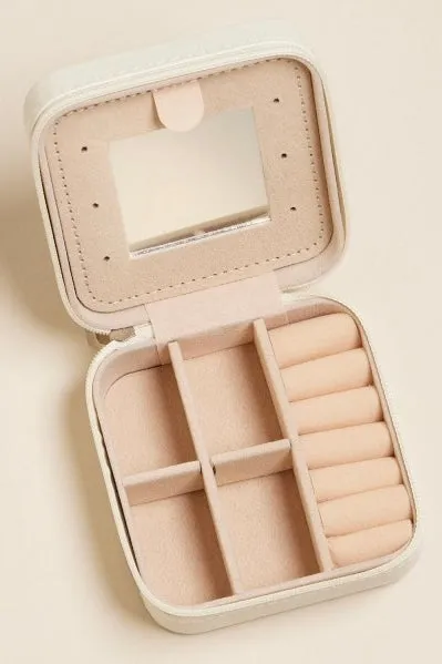 Vegan Leather Travel Jewelry Box