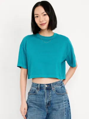 Vintage Oversized Crop T-Shirt